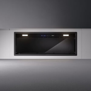 Įmontuojamas gartraukis GRUPPO INCASSO MURANO 50cm, 800m3/h, LED 2x1W, baltas stiklas