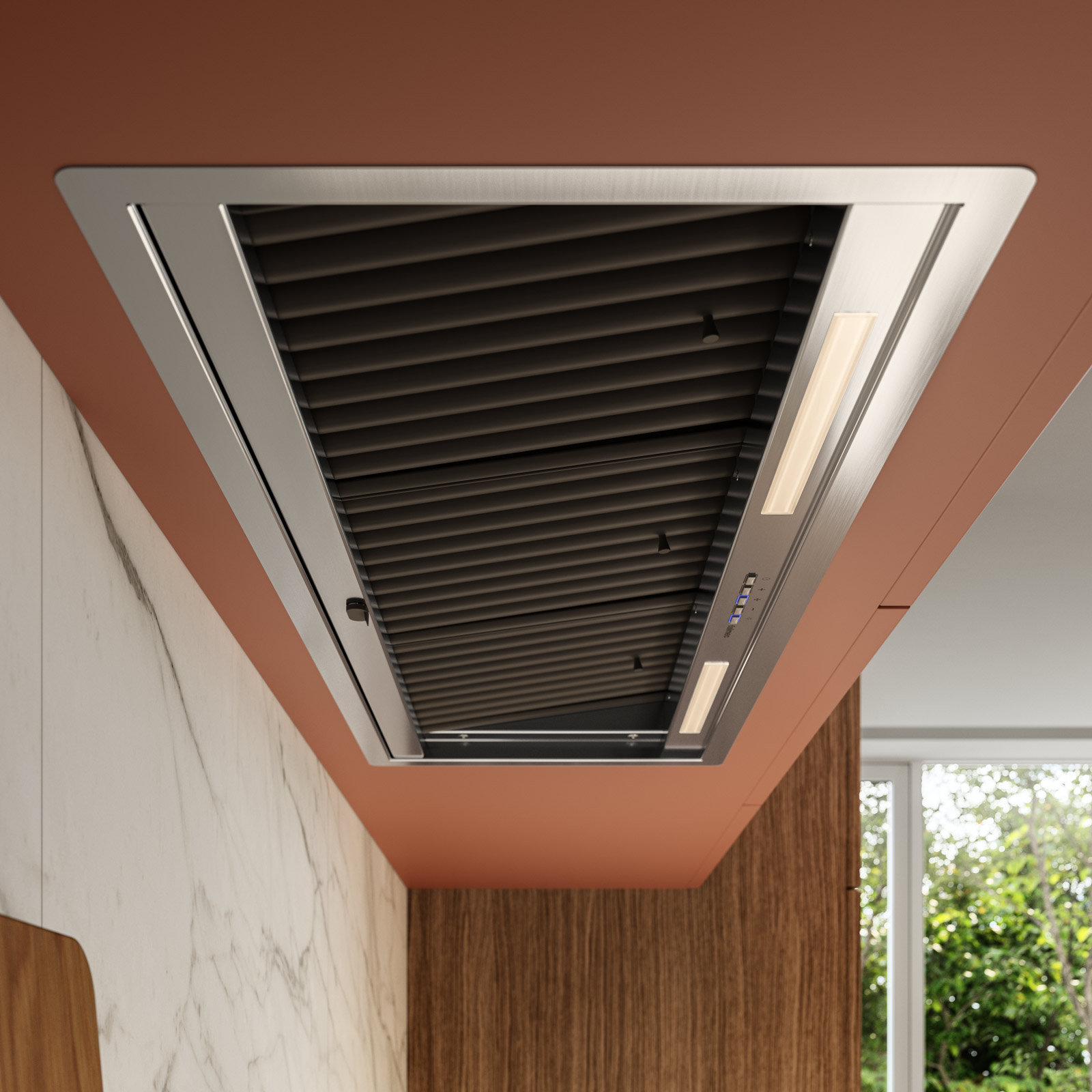 Sieninis gartraukis INCASSO (Plus) NO-DROP 90cm, 800m3/h, LED (2700 - 5500K), AISI304 Sieninis gartraukis INCASSO (Plus) NO-DROP 90cm, 800m3/h, LED (2700 - 5500K), AISI304
