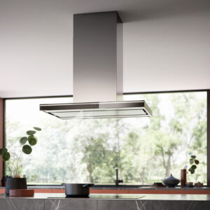 Sieninis gartraukis LUMINA NRS 90cm, 800m3/h, NEON 1x21W, AISI304