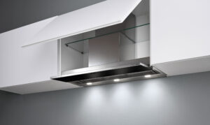 Įmontuojamas gartraukis MOVE 60cm, 800m3/h, LED 2x1,2W, baltas