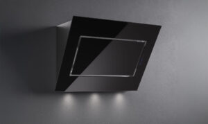 Sieninis gartraukis QUASAR 60cm, 800m3/h, LED 2x1,2, juodas stiklas