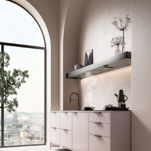 Gartraukio lentyna 120 cm, juodas satino apdailos aliuminis