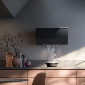 Sieninis gartraukis VERSO 55cm, 800m3/h, LED 2x1,2W, juodas, Dialogue valdymo sistema