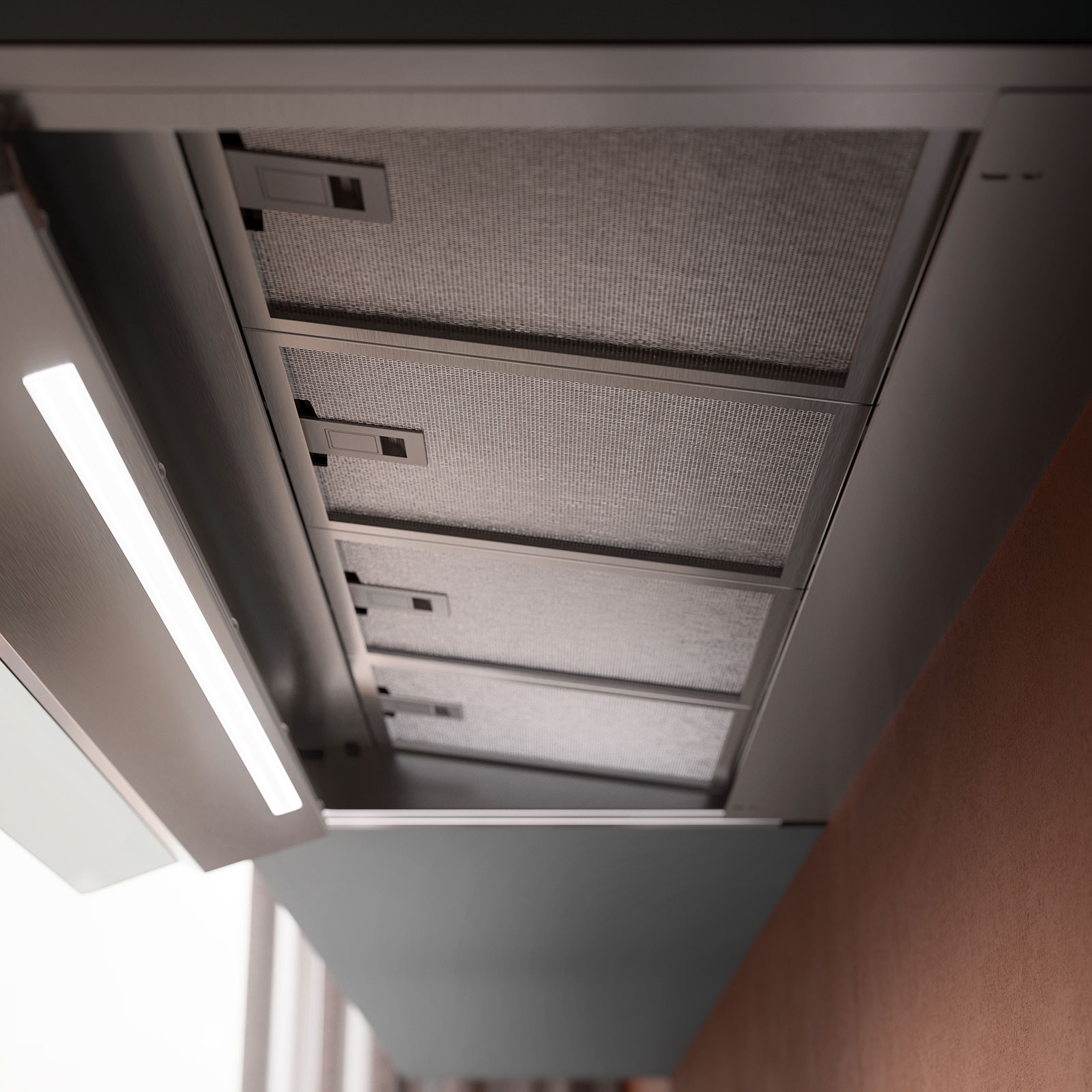 Sieninis gartraukis VIRGOLA TOUCH Comfort 60cm, 800m3/h, LED 2x1,2W (3200- 5500K), juodas