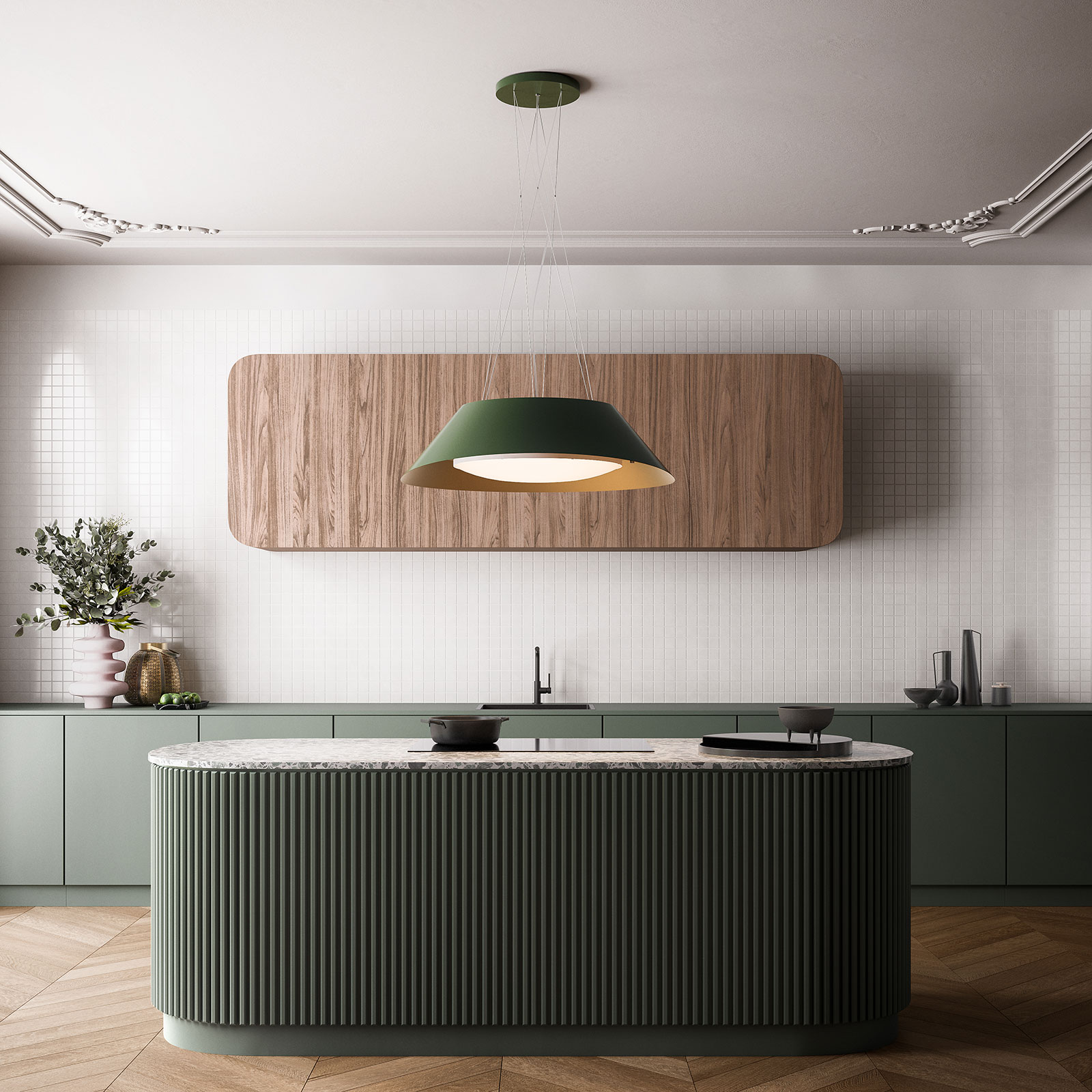 Salos gartraukis Vogue Ø88 cm, žalias, 600 m3/h Salos gartraukis Vogue Ø88 cm, žalias, 600 m3/h