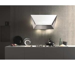 Sieninis gartraukis PRISMA 85cm, 800m3/h, LED 2x1,2W, baltas