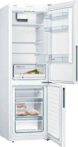 Bosch KGV362WEAS laisvai pastatomas šaldytuvas-šaldiklis