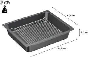 Bosch HEZ633070 emaliuota profesionali skarda su grotelėmis