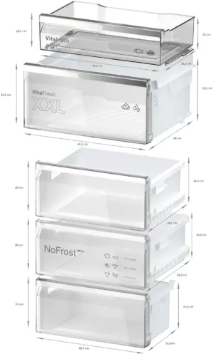 Bosch KGN39AIAU laisvai pastatomas šaldytuvas-šaldiklis