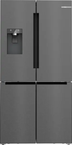 Bosch Serija 6 Prancūziško tipo apačioje montuojamas šaldiklis, 5 durų 183 x 90.5 cm Juodas šlifuotas plienas, atsparus pirštų atspaudams, Total No Frost