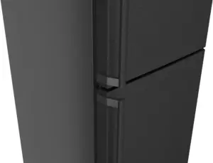 Bosch Serija 4 Laisvai statomas šaldytuvas-šaldiklis su šaldiklio skyriumi apačioje 186 x 60 cm Juodas šlifuotas plienas, atsparus pirštų atspaudams