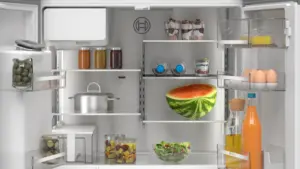 Bosch Serija 6 Prancūziško tipo apačioje montuojamas šaldiklis, 5 durų 183 x 90.5 cm Juodas šlifuotas plienas, atsparus pirštų atspaudams, Total No Frost