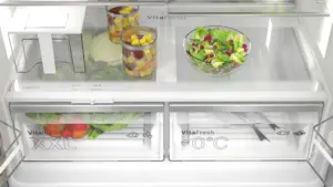 Bosch Serija 6 Prancūziško tipo apačioje montuojamas šaldiklis, 5 durų 183 x 90.5 cm Juodas šlifuotas plienas, atsparus pirštų atspaudams, Total No Frost