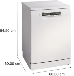 Bosch SMS4EMW06E laisvai pastatoma 60 cm balta indaplovė