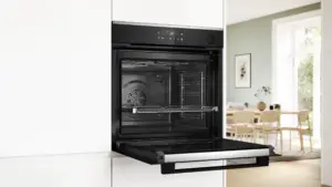 Bosch Serija 4 Įmontuojamoji orkaitė su papildomų garų funkcija 60 x 60 cm Juodas