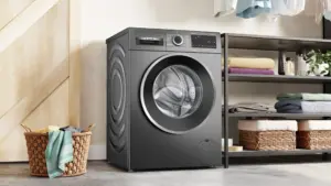 Bosch Serija 6 Skalbyklė, pakraunama iš priekio 9 kg maks. 1600 aps./min., Pilkasis ketus