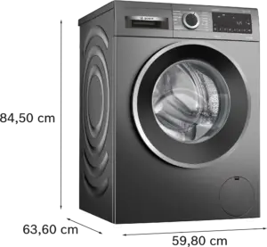 Bosch Serija 6 Skalbyklė, pakraunama iš priekio 9 kg maks. 1600 aps./min., Pilkasis ketus