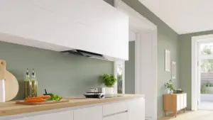 Bosch Serija 6 Integruojamasis kamino tipo gartraukis 60 cm skaidrus stiklas su juodu atspaudu, Matinė juoda