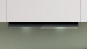 Bosch Serija 6 Integruojamasis kamino tipo gartraukis 80 cm skaidrus stiklas su juodu atspaudu, Matinė juoda