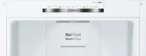 Bosch Serija 4 Laisvai statomas šaldytuvas-šaldiklis su šaldiklio skyriumi apačioje 203 x 60 cm Baltas, Total No Frost