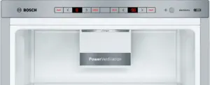 Bosch Serija 6 Laisvai statomas šaldytuvas-šaldiklis su šaldiklio skyriumi apačioje 186 x 60 cm Nerūdijančio plieno