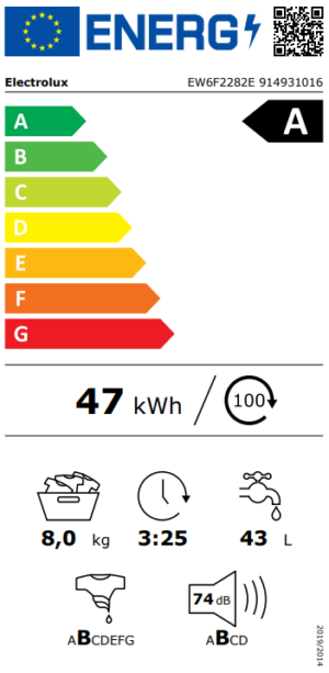 Skalbyklė ELECTROLUX EW6F2282E