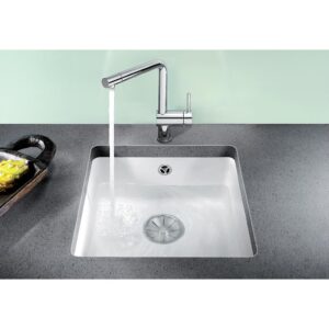 Plautuvė BLANCO SUBLINE 375-U Ceramic PP Black InFino O.AF