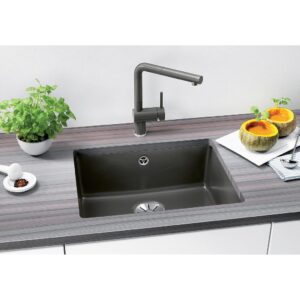 Plautuvė BLANCO SUBLINE 500-U Ceramic PP Basalt InFino O.AF