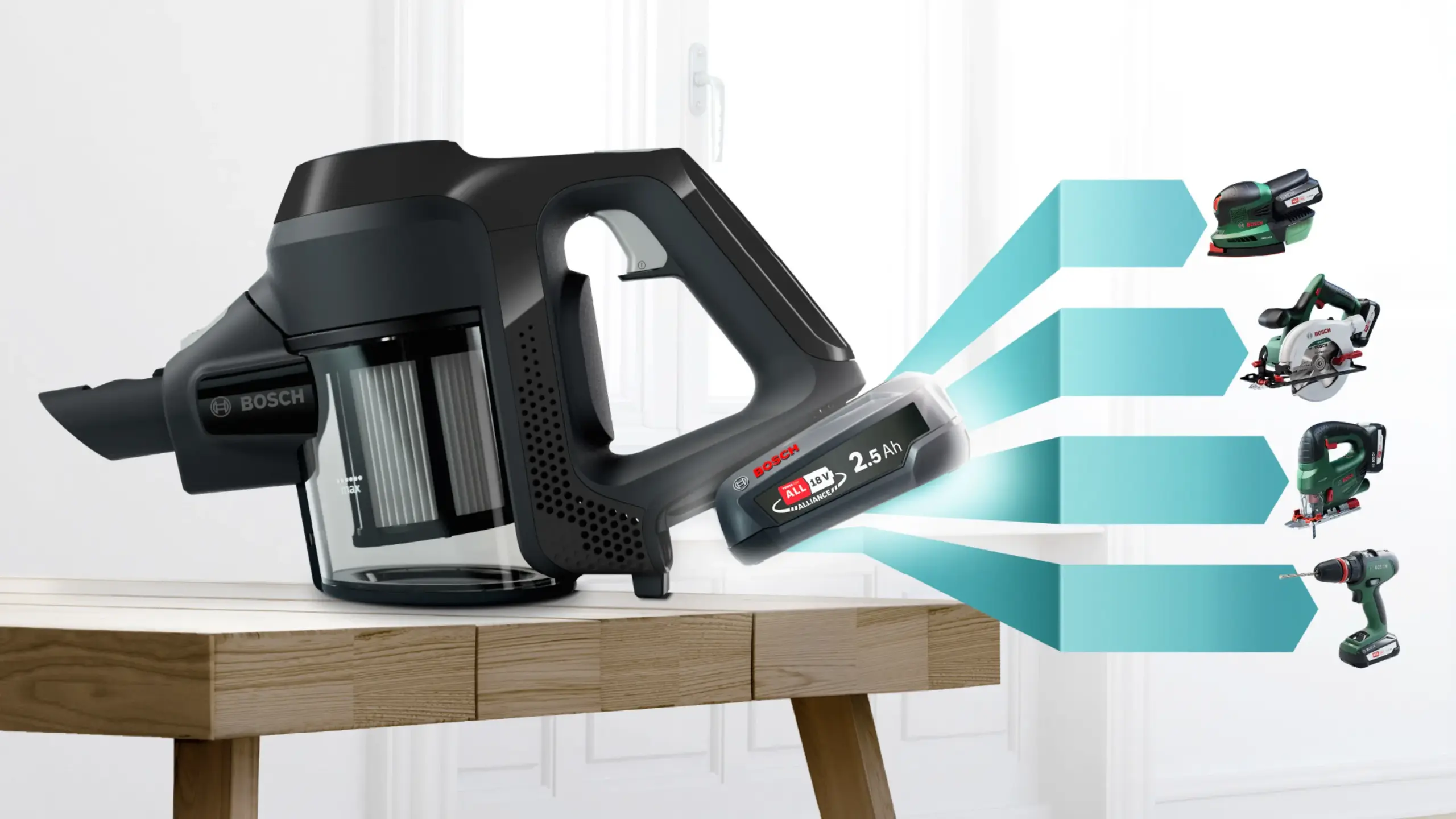Belaidis dulkių siurblys BOSCH BBS611BSC